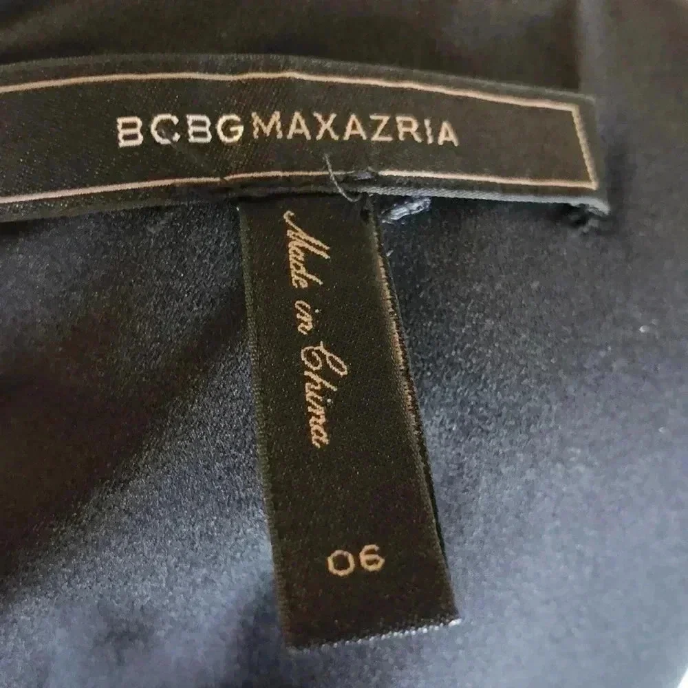 BCBG Max Azaria Katiana lace insert black fill length sleeveless gown. Size 6